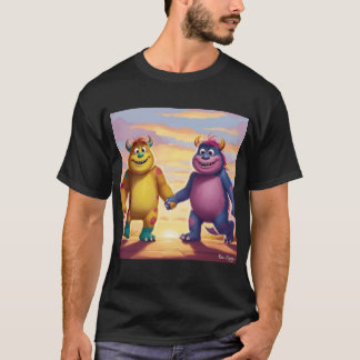 Bobo och Zippy: Bright Friends in a Monster World T Shirt