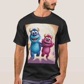 Bobo och Zippy: Bright Friends in a Monster World T Shirt