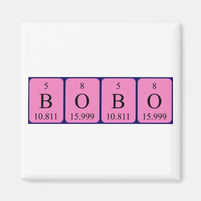Bobo Periodisk bord namn magnet (Framsidan)
