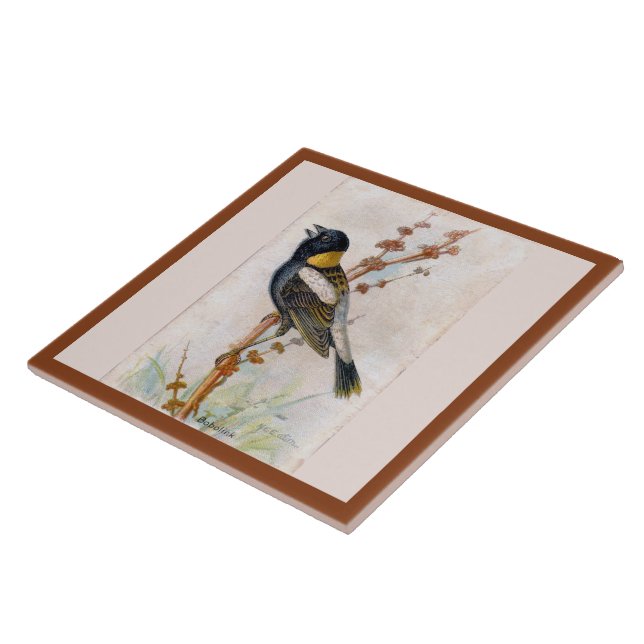 Bobolink Large Bird Ceramic Tile Kakelplatta (Sidan)