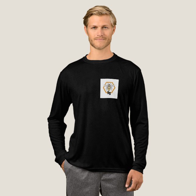 Bob's Bees Men's T-shirt Long sleeves (Hel framsida)