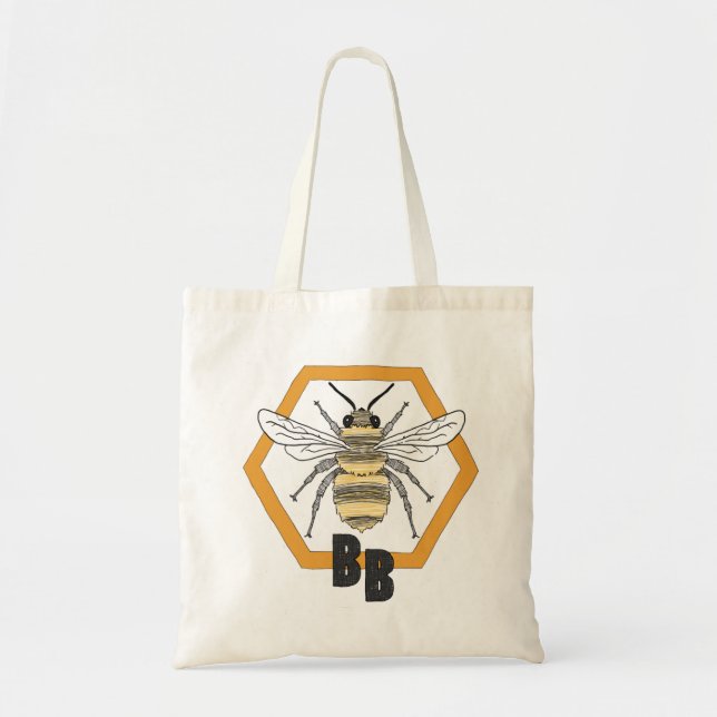 Bob's Bees Tote Bag Tygkasse (Framsidan)