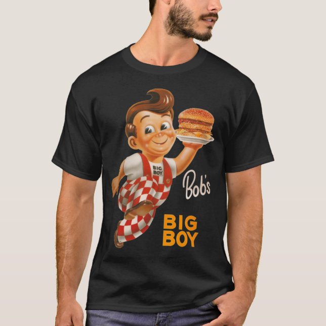 BOBS BIG BOY BURGER friend funny T Shirt (Framsida)