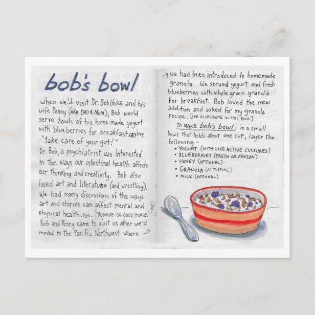 Bobs Bowl recept vycard Vykort (Framsida)