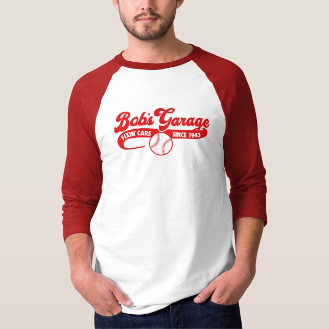 Bobs Garage Baseball team T Shirt (Framsida)