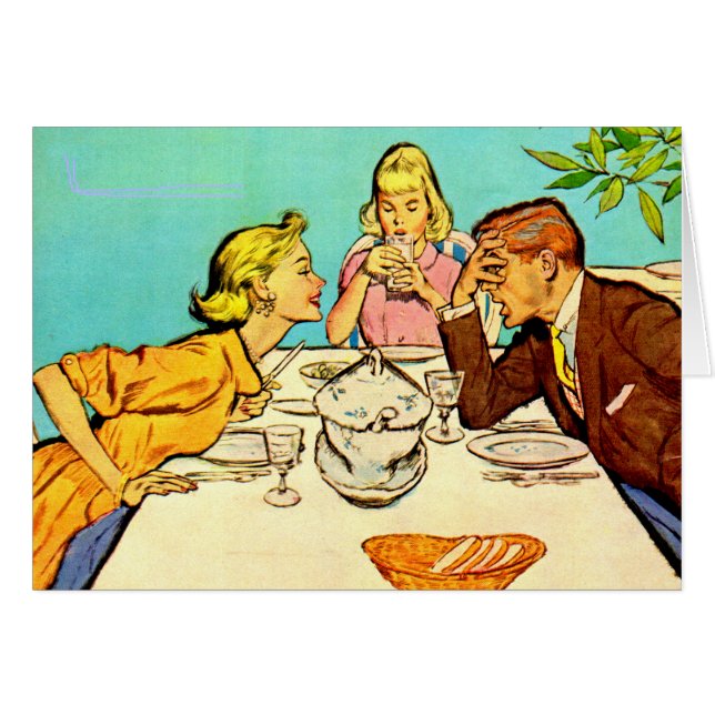 Bob's hade det med juni-middagschatter hälsningskort (Framsidan Horizontal)