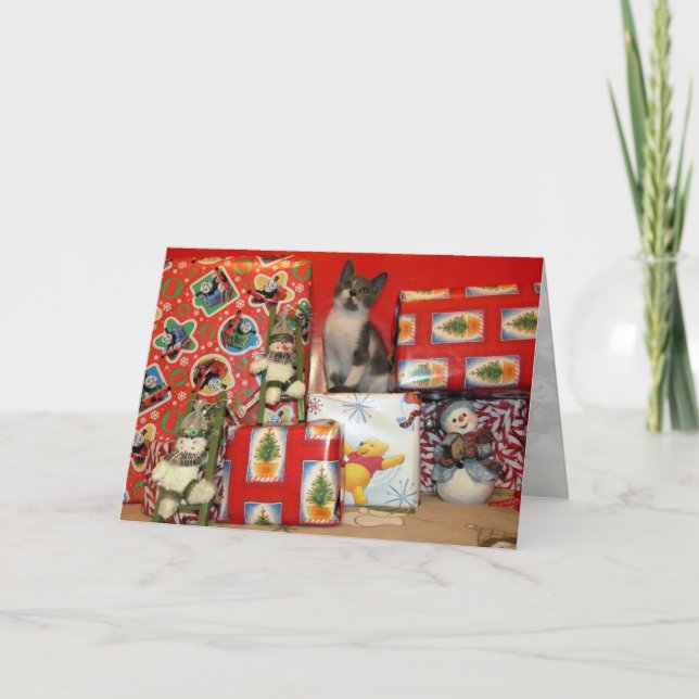 Bob's jul - Katt / Kitten Helgkort (Framsida)