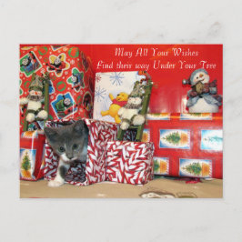 Bob's julklappar - Katt/Kitten jul Helg Vykort