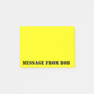 Bob's Notes Dayglow-Gult Post-it Block