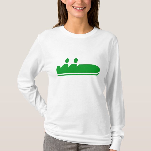 Bobsled - Grass Grönt Tee Shirt (Framsida)