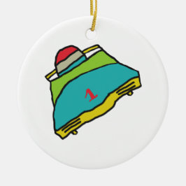 Bobsled Julgransprydnad Keramik