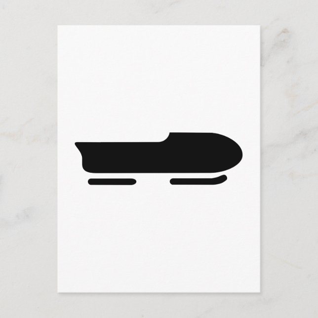 Bobsled logotyp vykort (Framsida)