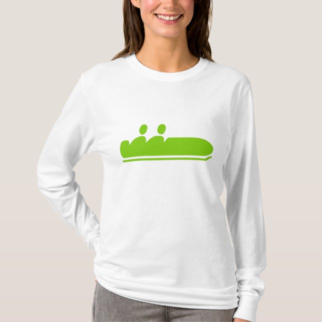 Bobsled - Matiansk Grönt Tee Shirt (Framsida)