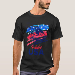 Bobsled USA Support Team T USA flagga Skeleton W Shirt