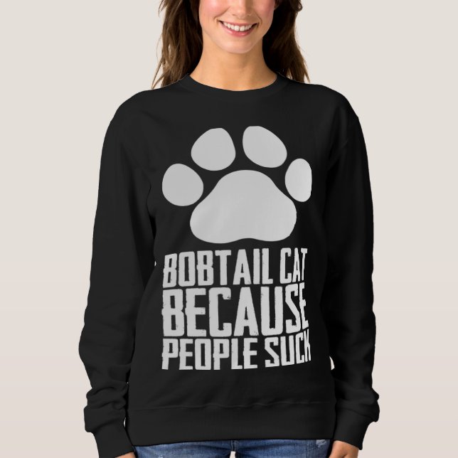 Bobtail cat because people suck t shirt (Framsida)