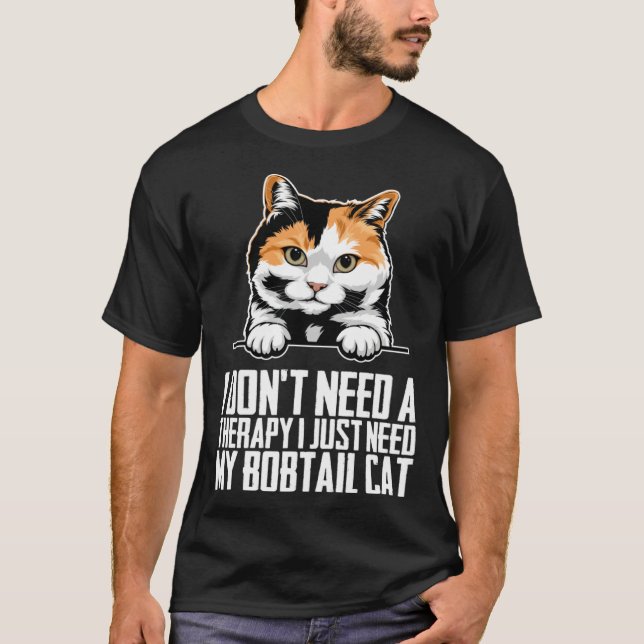 Bobtail cat  Bobtail  Bobtail kitten T Shirt (Framsida)