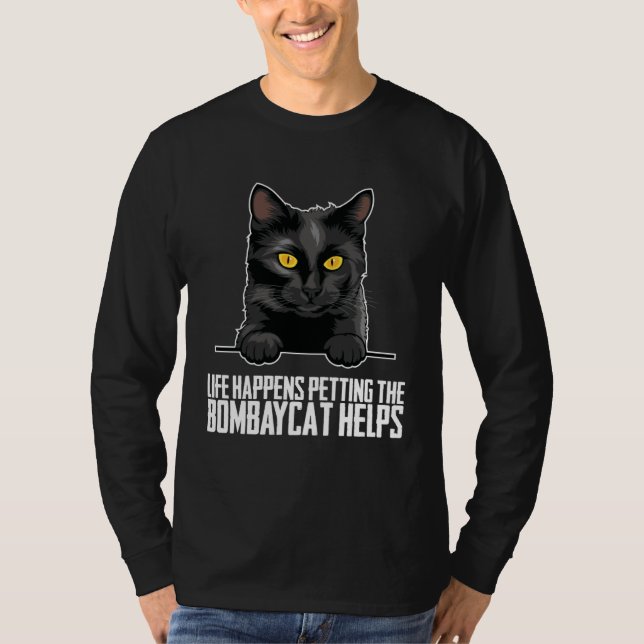 Bobtail mom  Bobtail kitten  Bobtails T Shirt (Framsida)