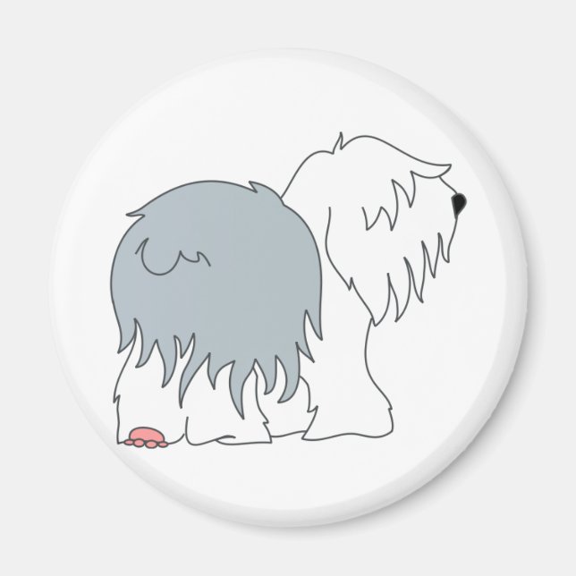 Bobtail Sheepdog Magnet (Framsidan)