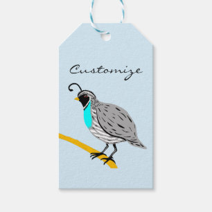 Bobwhite Blue-throated Quail Thunder_Cove Presentetikett