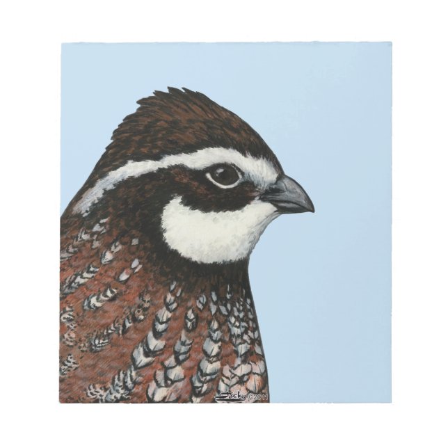 Bobwhite Quail Head Anteckningsblock (Framsida)