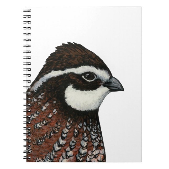 Bobwhite Quail Head Anteckningsbok (Framsidan)