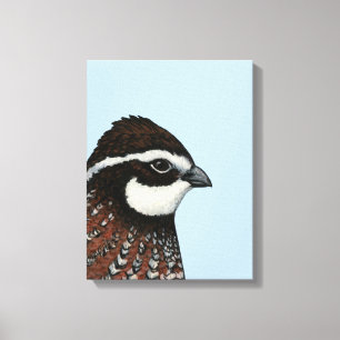Bobwhite Quail Head Canvastryck