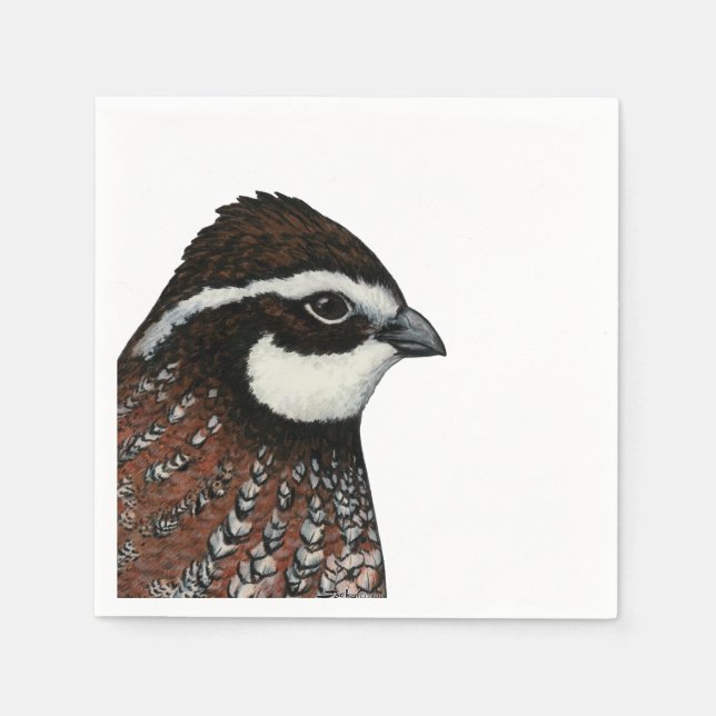 Bobwhite Quail Head Pappersservett (Framsidan)
