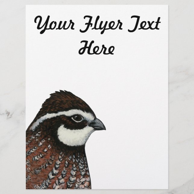 Bobwhite Quail Head Reklamblad (Framsidan)