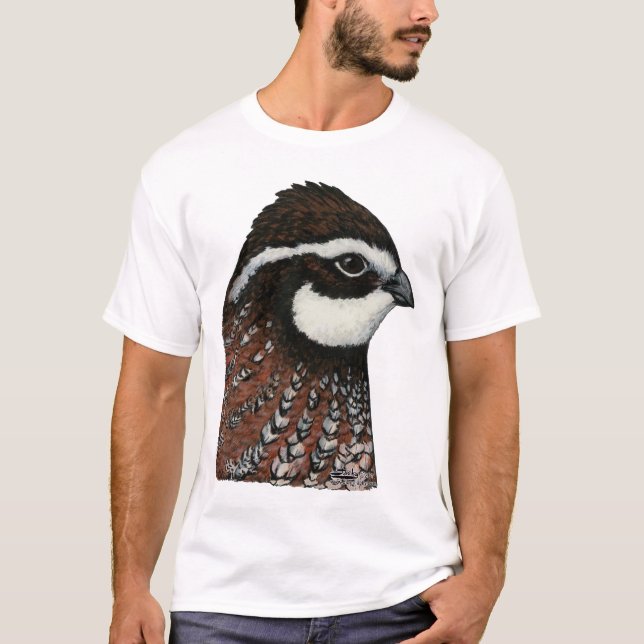 Bobwhite Quail Head Tee Shirt (Framsida)