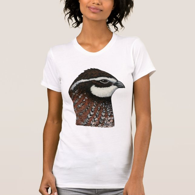 Bobwhite Quail Head Tee Shirt (Framsida)