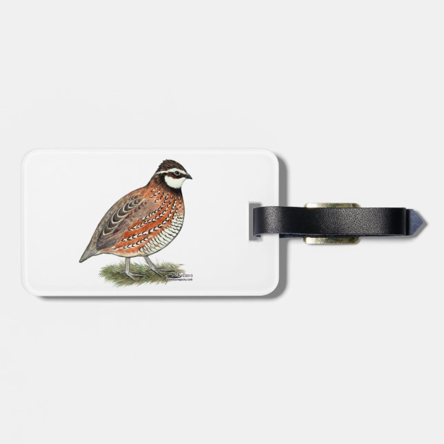 Bobwhite Quail Tupp Bagagebricka (Baksida Vågrät)