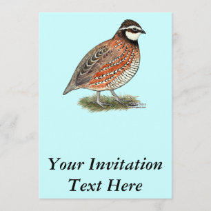 Bobwhite Quail Tupp Inbjudningar