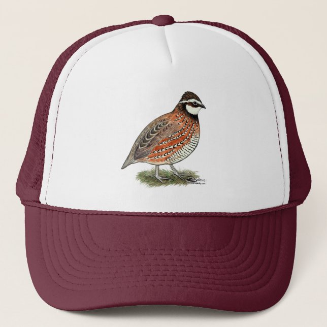 Bobwhite Quail Tupp Truckerkeps (Framsida)