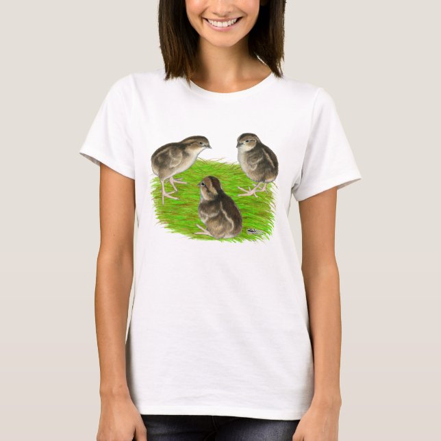 Bobwhite-vaktelkycklingar Tee (Framsida)