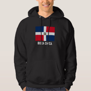 Boca Chica Dominikanska republiken Flagga Emblem E Hoodie