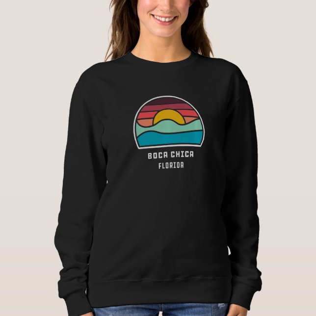 Boca Chica Florida Cool Minimalist Ocean Wave   T Shirt (Framsida)