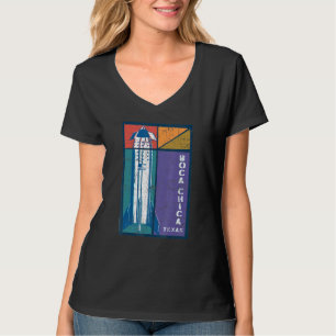 Boca Chica Texas Starship Coola Retro T Shirt