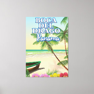 Boca del Drago Panama Beach-reseaffisch Canvastryck
