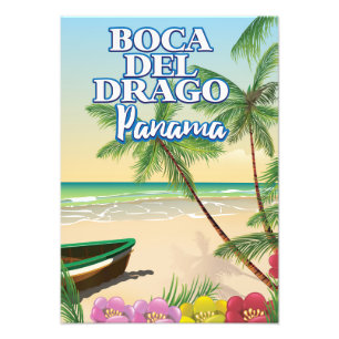 Boca del Drago Panama Beach-reseaffisch Fototryck
