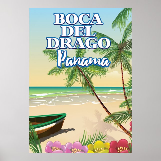 Boca del Drago Panama Beach-reseaffisch Poster (Framsidan)