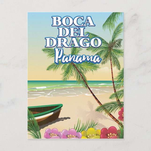 Boca del Drago Panama Beach-reseaffisch Vykort (Framsida)