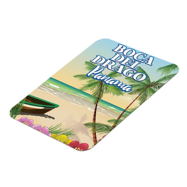 Boca del Drago Panama Strand reseinformation affis Magnet (Vänstra Sidan)