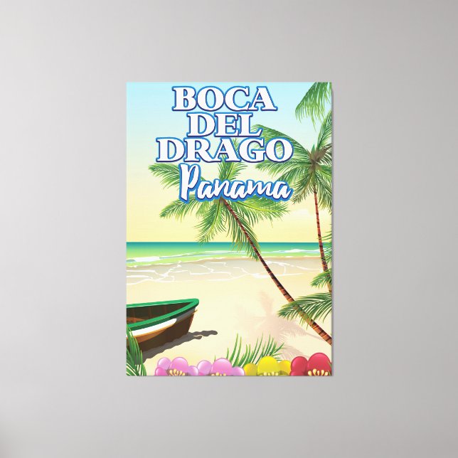 Boca del Drago Panama Strand resemålning affisch Canvastryck (Framsida)