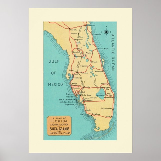 Boca Grande Florida 20x28 Poster (Framsidan)