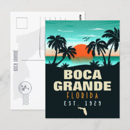 Boca Grande Florida Retro Sunset Souvenirs 60 s Vykort