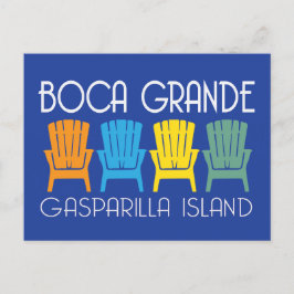 Boca Grande Gasparilla Florida Beach-stolar Vykort