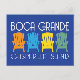 Boca Grande Gasparilla Florida Beach-stolar Vykort