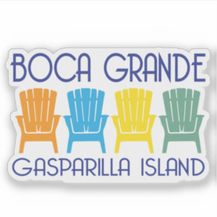 Boca Grande Gasparilla Island Florida-stolar Klistermärken