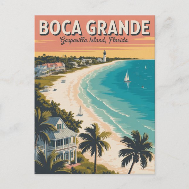 Boca Grande, Gasparilla Island Vykort (Framsida)