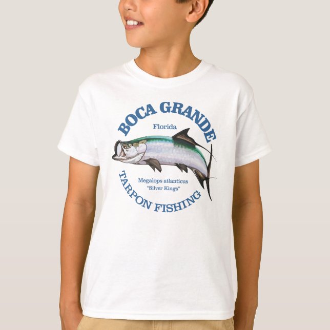 Boca Grande Tarpon Fishing T Shirt (Framsida)